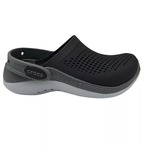 Crocs LiteRide Youth Girls Slip-on Clogs Size 2 (J2)Black Water Friendly & Comfy - Picture 2 of 9